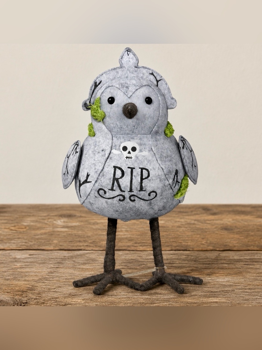 Target Featherly Friends Hyde & EEK! Halloween Grey Tombstone Bird